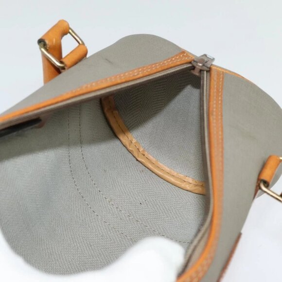 Christian Dior Hand Bag Leather PVC Gray Gold Auth - Picture 13 of 16